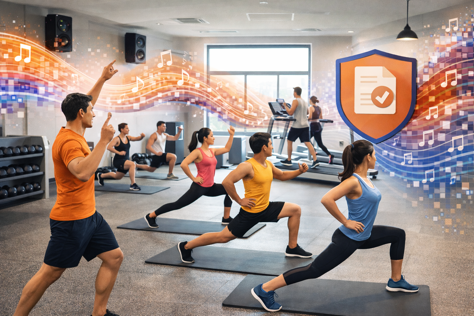 Фитнес-клубы - один из самых частых кейсов, где возникает вопрос использования ИИ-музыкие
